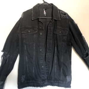 Topman distressed jean jacket